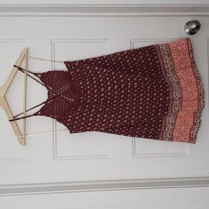 LA Hearts Dress - Size M - Burgundy - Crochet top